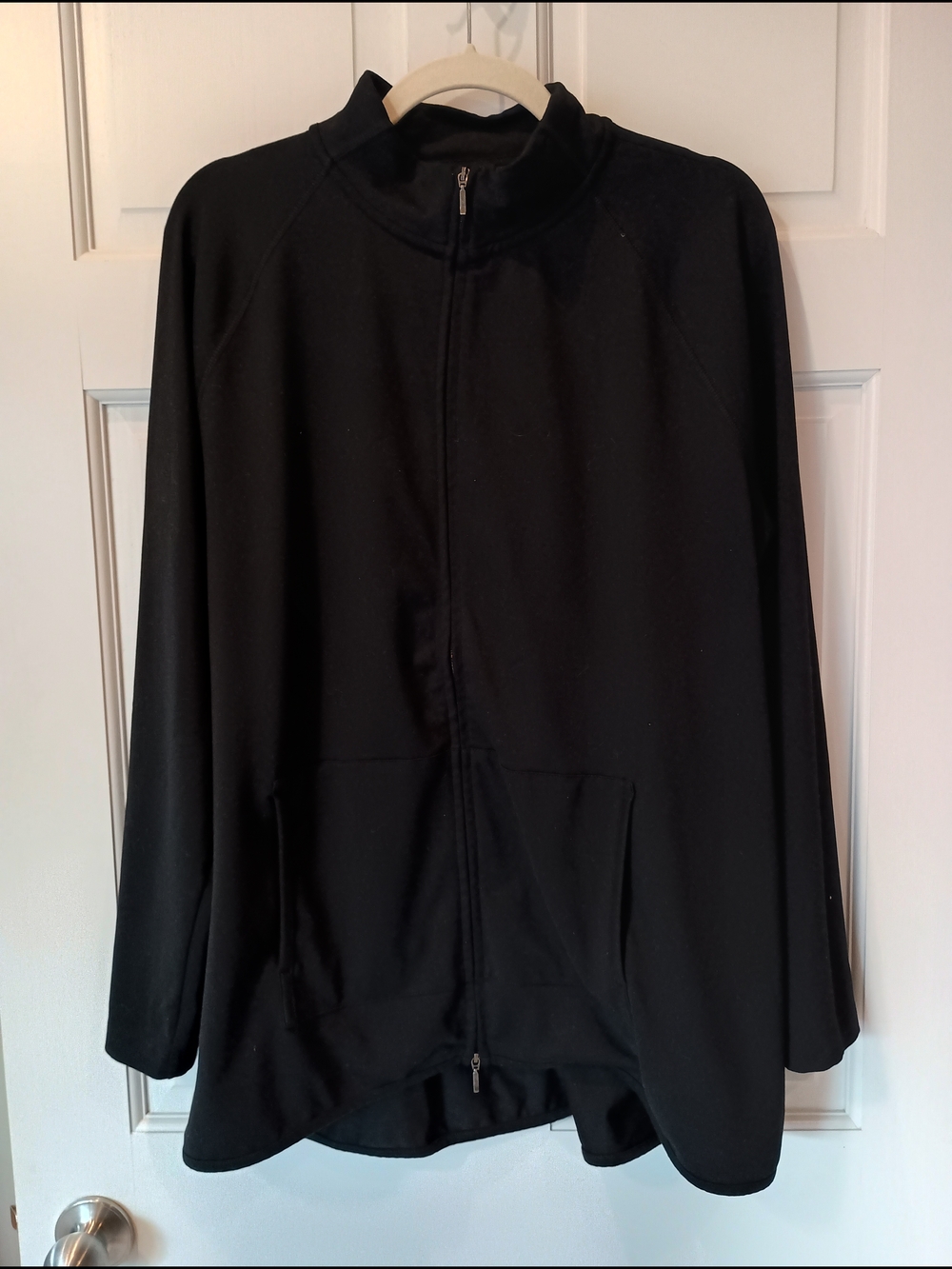 J. Jill Pure Jill Fit Black Zip-Front Lightweight Jacket